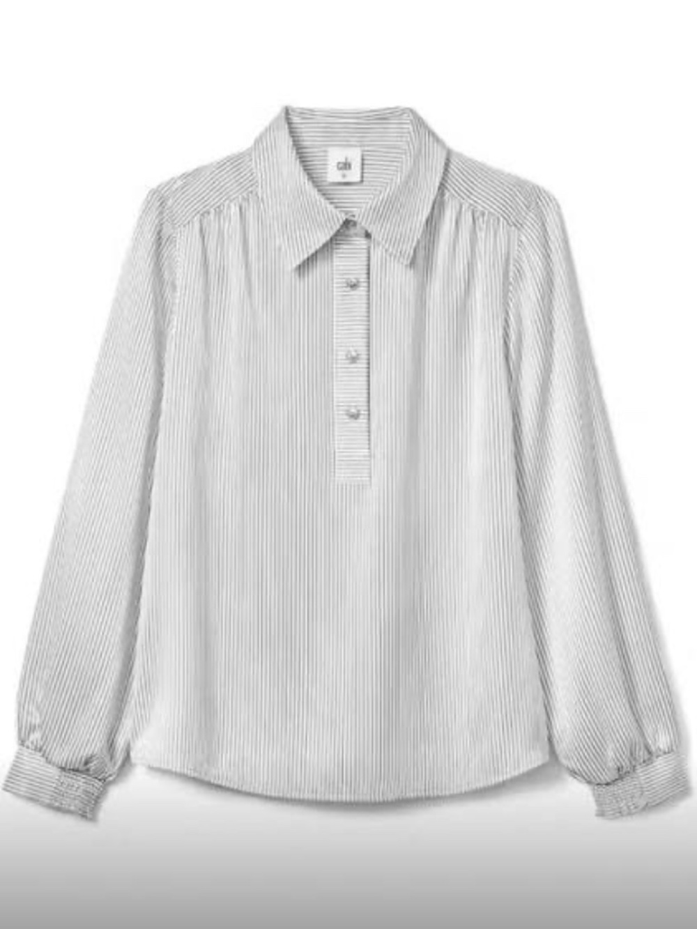 Cabi Classy Blouse #4713 Stripe Button Front Top Size XS
